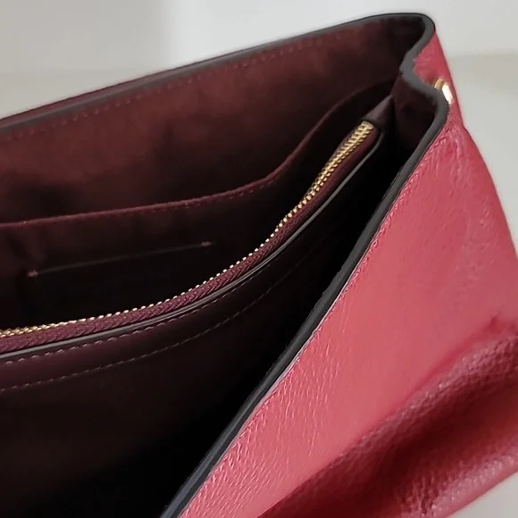 Coach Tammie Red Leather Shoulder Bag - Picture 8 of 9